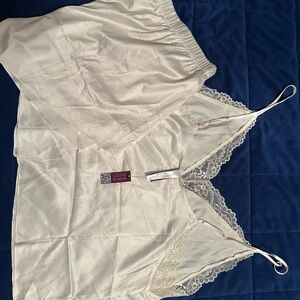 Adore Me White Lace Pajama Set